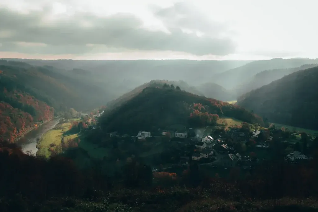 Trail sur la balade des échelles de Rochehaut