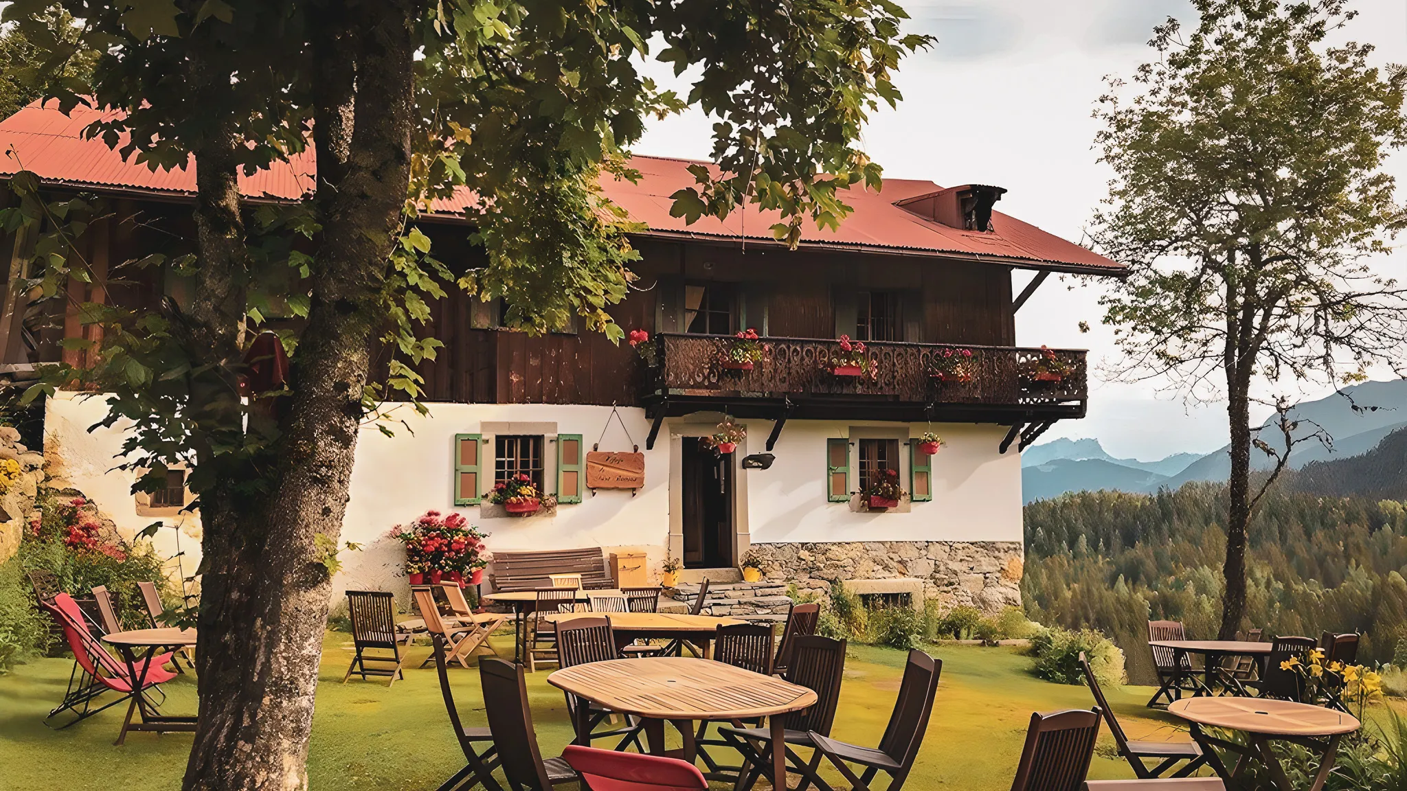 A mountain hut along the Tour du Mont Blanc route, where you sleep every night on the long circuit.