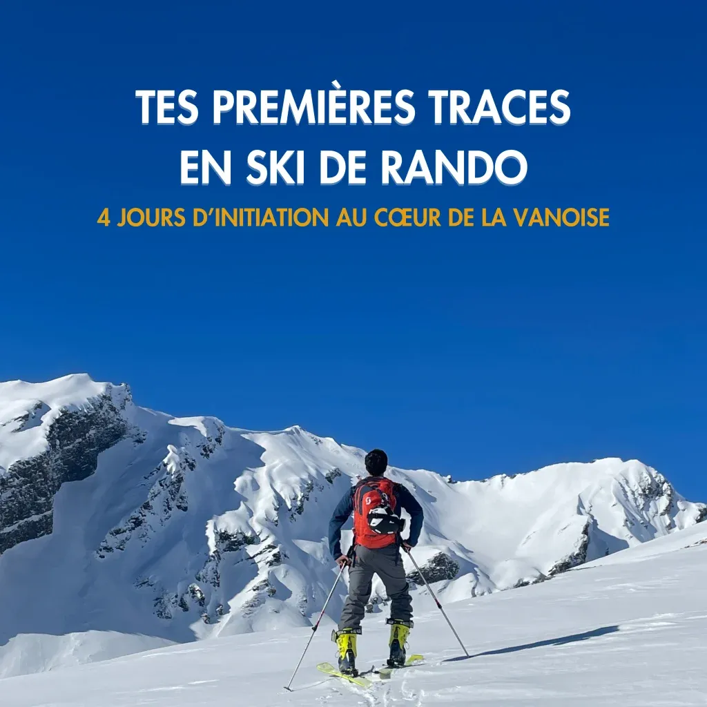 Visuel format carré pour l'expédition "Tes premières traces en ski de rando" en Vanoise